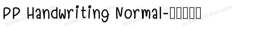 PP Handwriting Normal字体转换